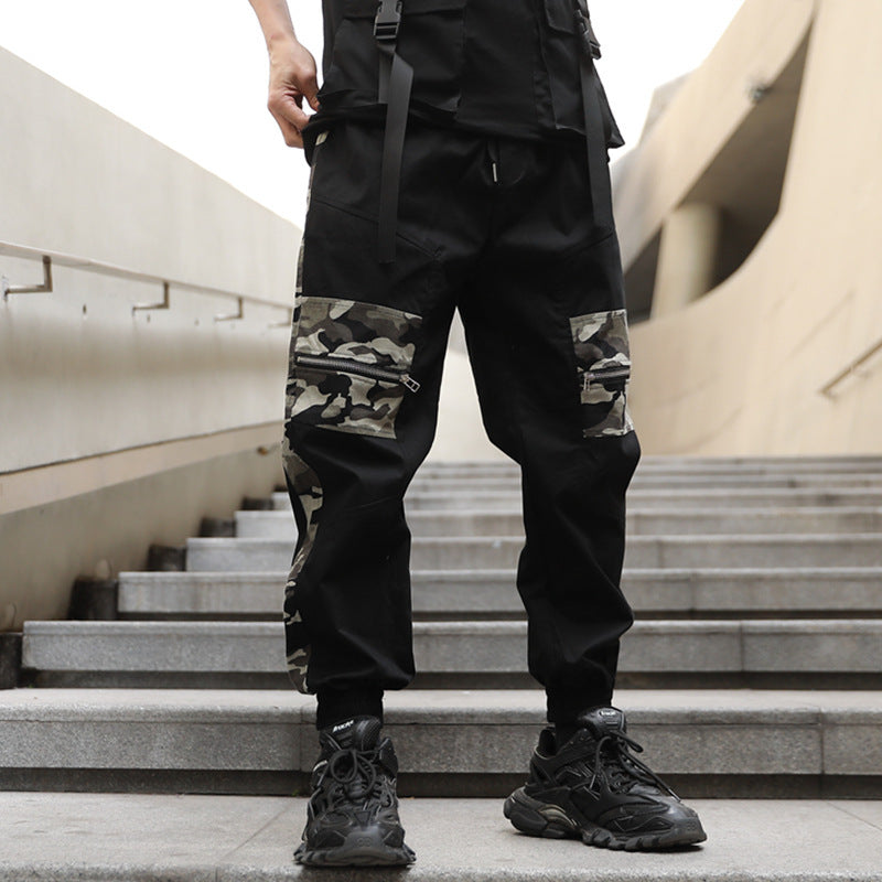 Multi-pocket Camouflage Stitching Casual Overalls