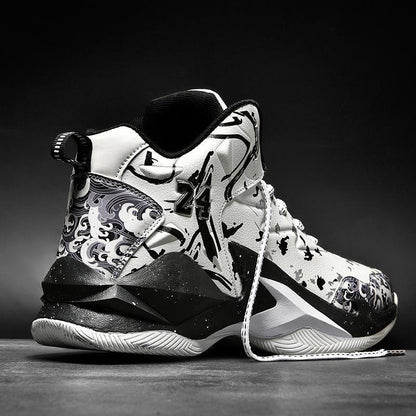 Men's High-top Leather Basketball Shoes