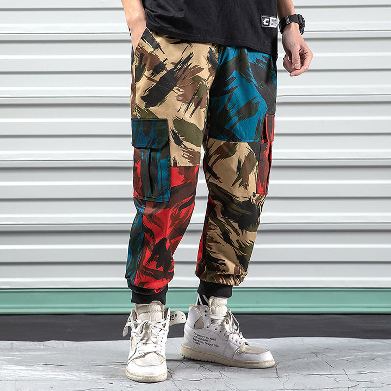 Camouflage overalls casual pants