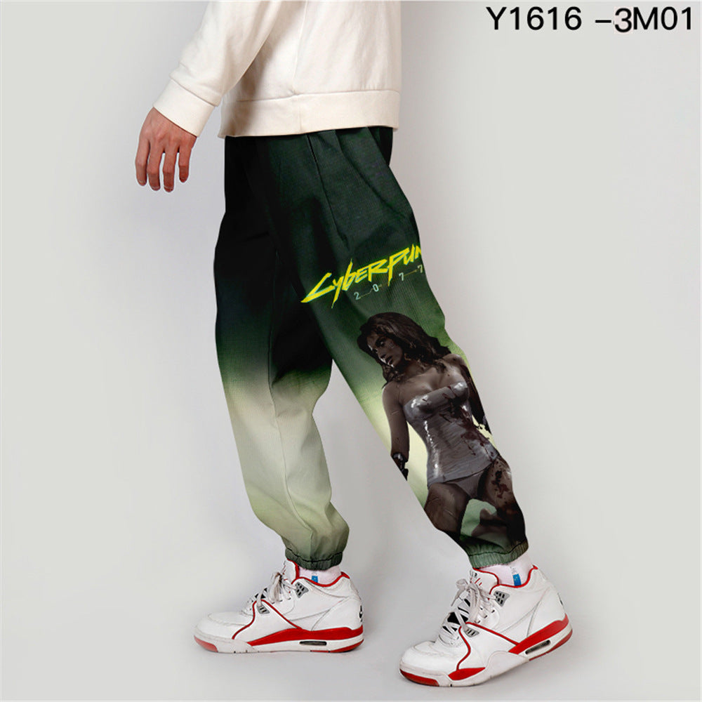 Cyberpunk 2077 Punk Cargo Pants Summer Thin