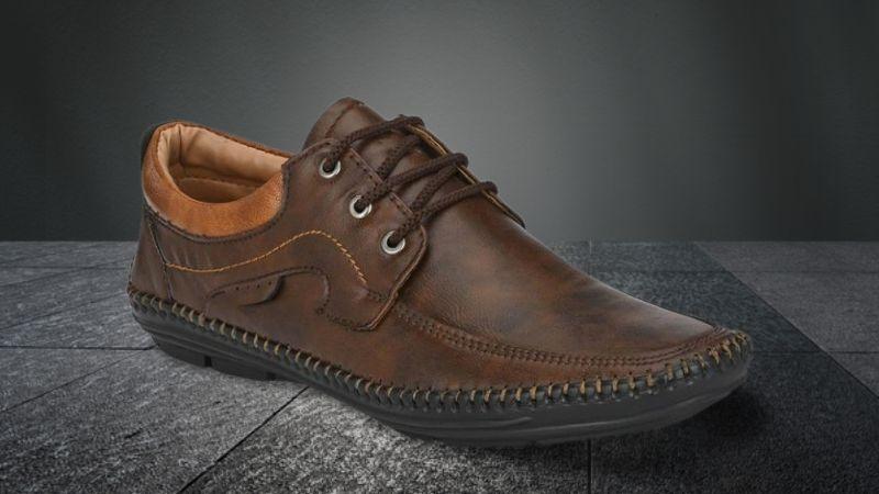 Men's Faux Leather Brown Lace Up Shoes MAGICBOX30% DISCOUNT SALE!!!