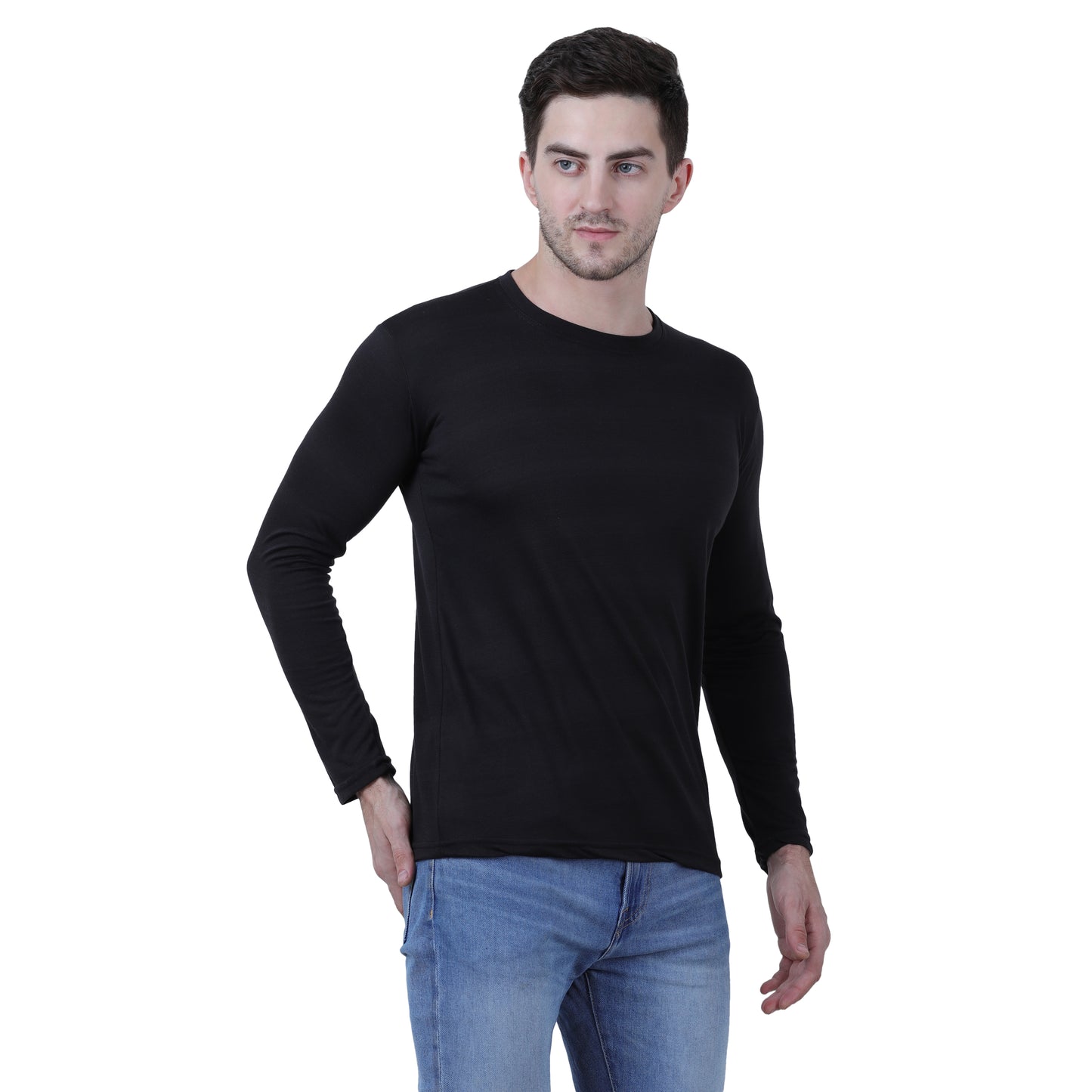 Men's Cotton Round Neck Full Sleeves Stylish Tshirt (Pack of 3)