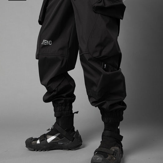 Spring Drawstring Functional Tactical Pants For Men