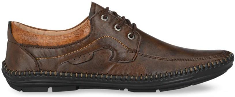 Men's Faux Leather Brown Lace Up Shoes MAGICBOX30% DISCOUNT SALE!!!