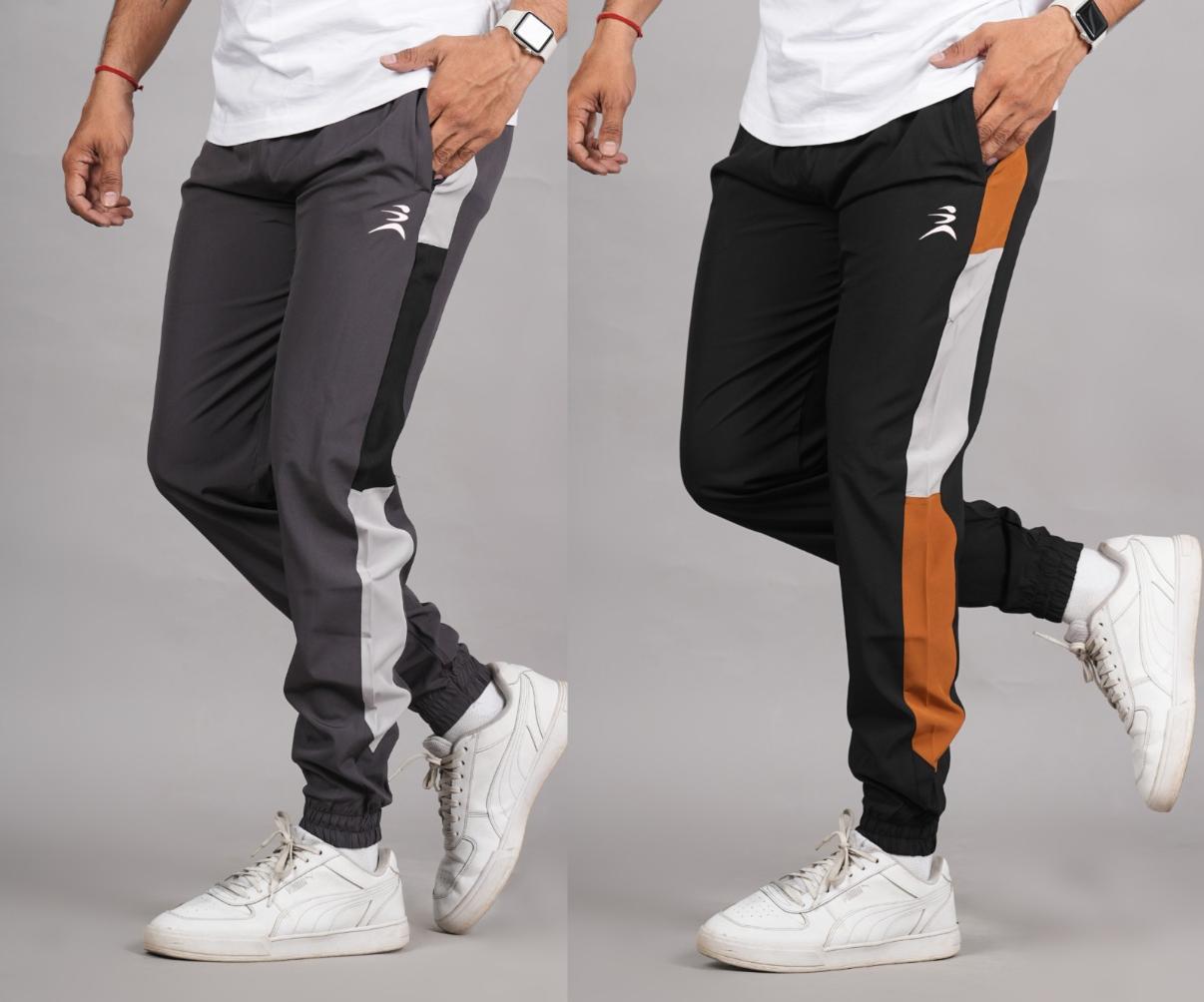 Men's Lycra Color Block Panel Jogger Combo GET UPTO 50% DISCOUNT SALE!!!